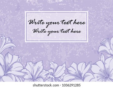 Vector graphic invitation on sketchy floral  background . Hand drawn Flowers pattern for invitation template. Tender and romantic flower blooming in sketchy style. 