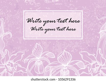 Vector graphic invitation on sketchy floral  background.Hand drawn Flowers pattern for invitation template.Tender and romantic flowers blooming in sketchy style for woman's day or mother day