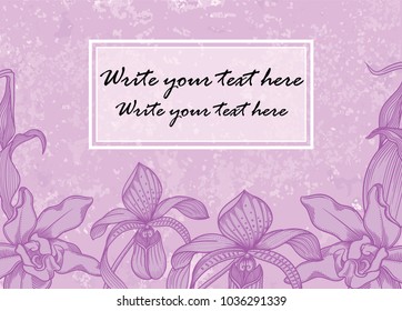 Vector graphic invitation on sketchy floral  background.Hand drawn Flowers pattern for invitation template.Tender and romantic flowers blooming in sketchy style for woman's day or mother day