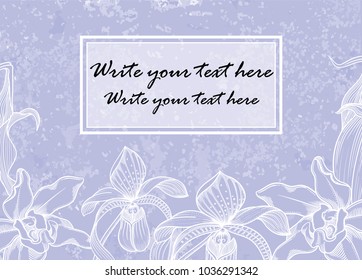 Vector graphic invitation on sketchy floral  background.Hand drawn Flowers pattern for invitation template.Tender and romantic flowers blooming in sketchy style for woman's day or mother day