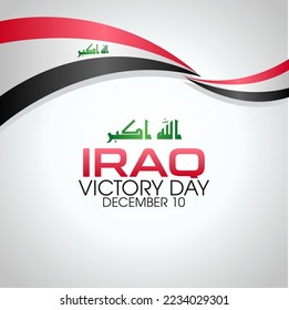 gráfico vectorial del día de la victoria de irak bueno para la celebración del día de la victoria en irak. diseño plano. diseño de volante.ilustración plana.