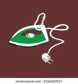 Vector graphic of iron icon symbol sign vector.This ironing icon is perfect for templates,icon,laundry business,stickers,etc.
