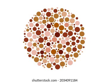 Vector graphic of Ishihara color test or Color blind test design. The Letter Z cunningly hid inside an Ishihara inspired design.