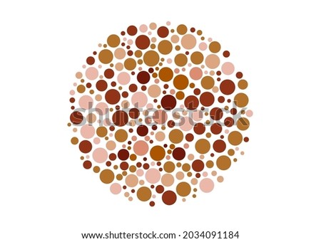 Vector graphic of Ishihara color test or Color blind test design. The Letter Z cunningly hid inside an Ishihara inspired design.