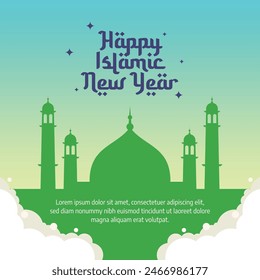 vector graphic of Islamic New Year ideal for Islamic New Year celebration.