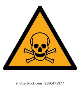 Vector graphic of ISO 7010 sign warning for toxic material