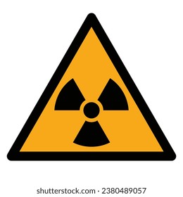 Vector graphic of ISO 7010 sign warning for radioactive material
