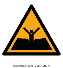 Vector graphic of ISO 7010 sign warning for quicksand, mud or silt