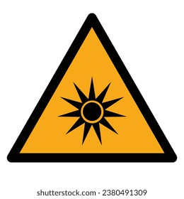 Vector graphic of ISO 7010 sign warning for optical radiation