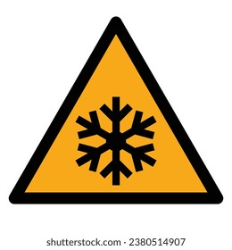 Vector graphic of ISO 7010 sign warning for low temperature hazard