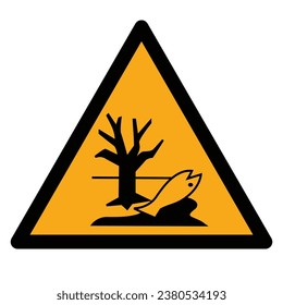 Vector graphic of ISO 7010 sign warning for substance or mixture that can cause environmental hazard