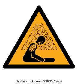 Vector graphic of ISO 7010 sign warning for breathing hazard