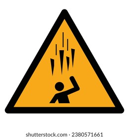 Vector graphic of ISO 7010 sign warning for falling ice spikes