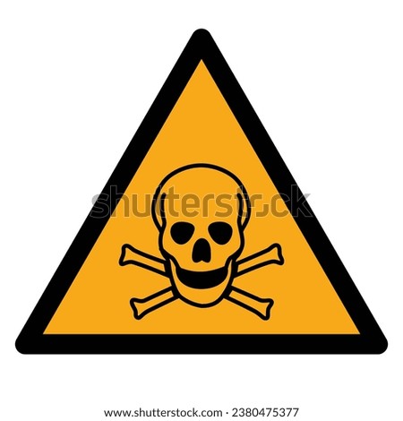 Vector graphic of ISO 7010 sign warning for toxic material