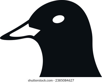 Vector graphic of an isolated seagull head