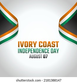 gráfico vectorial del día de la independencia de la costa de marfil, bueno para la celebración del día de la independencia de la costa de marfil. diseño plano. diseño de volante.ilustración plana.