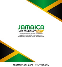 vector graphic of Jamaica independence day good for Jamaica independence day celebration. flat design. flyer design.flat illustration.