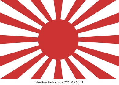 Vector graphic of Japanese War Flag