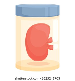 Gráfico de vetor de um frasco com feijão de rim de desenho animado bonito, ideal para projetos de alimentos