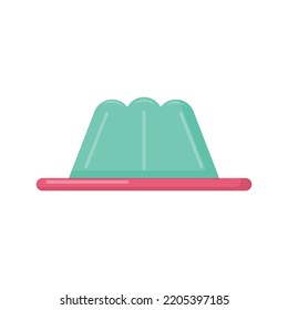 Vector graphic of jelly. Green jelly illustration with flat design style. Suitable for content design assets