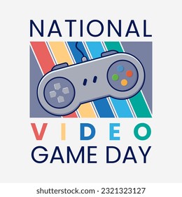Vector graphic of joysticks gamepad controller for national video game day