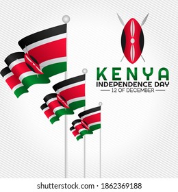 vector graphic of Kenya independence day good for Kenya independence day celebration. flat design. flyer design.flat illustration.