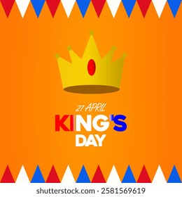 vector graphic of kings day for kings day celebration.