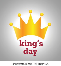 vector graphic of king's day good for national king's day celebration. flat design. flyer design.flat illustration.