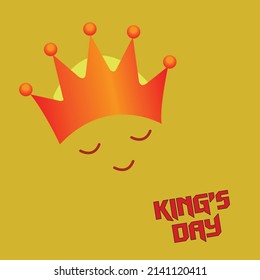 vector graphic of king's day good for national king's day celebration. flat design. flyer design.flat illustration.