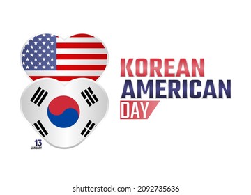 vector graphic of korean american day good for korean american day celebration. flat design. flyer design.flat illustration.