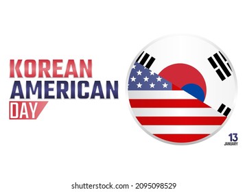 vector graphic of korean american day good for korean american day celebration. flat design. flyer design.flat illustration.