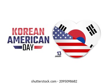 Vector Graphic Of Korean American Day Good For Korean American Day Celebration. Flat Design. Flyer Design.flat Illustration.