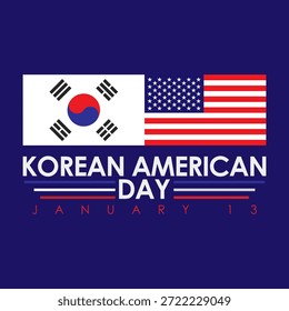 Vector gráfico del Día Coreano-Estadounidense ideal para la celebración del Día Coreano-Estadounidense