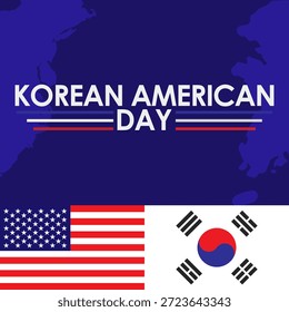 Vektorgrafik des Koreanischen Amerikanischen Tages, ideal für die Feier des Koreanischen Amerikanischen Tages.
