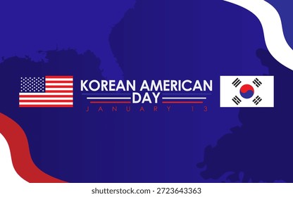 Vektorgrafik des Koreanischen Amerikanischen Tages, ideal für die Feier des Koreanischen Amerikanischen Tages.
