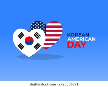 Vector gráfico del Día Coreano-Estadounidense para la celebración del Día Coreano-Estadounidense.