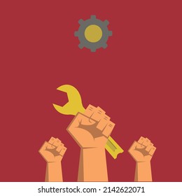 gráfico vectorial del día del trabajo bueno para la celebración del Día Nacional del Trabajo. diseño plano. diseño de volante.ilustración plana.