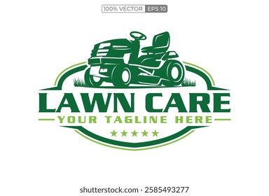 vector graphic of lawn care, landscape, grass concept logo design illustration