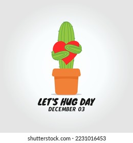vector graphic of let's hug day good for let's hug day celebration. flat design. flyer design.flat illustration.
