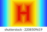Vector graphic of letter H rainbow background. Alphabet letter H banner background. Digital Abstract background for screensaver. Good design for your advertisement, poster, banner, etc. vector eps10.
