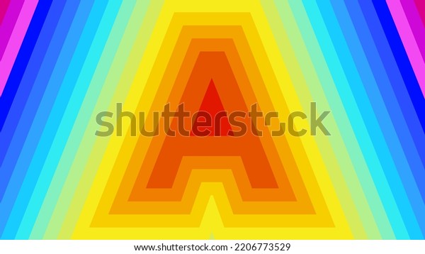 Vector Graphic Letter Rainbow Background Alphabet Stock Vector (Royalty ...
