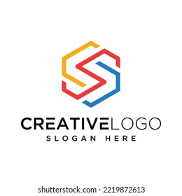 Vektorgrafik der Design-Vorlage für das Logo des Buchstabens S