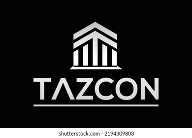 gráfico vectorial de la letra T diseño del logotipo del edificio residencial para construcción con tarjeta de visita