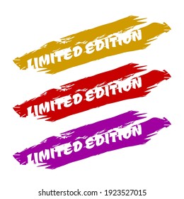 vector graphic of limited edition stamp. colorful limited edition sign. limited edition label isolated on white background