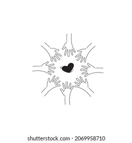 vector graphic of line art about love