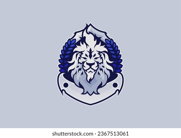vector graphic of lion emblem fit for soccer team and logo