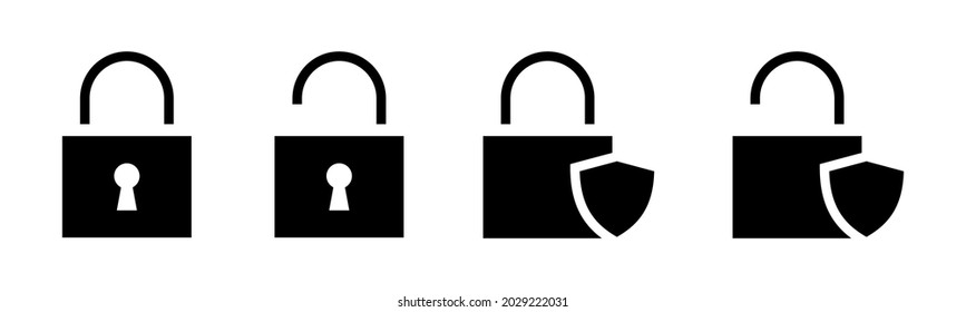 Vector graphic of lock icon collection