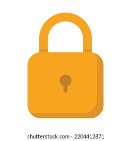 Vector graphic of lock. Padlock illustration with flat design style. Suitable for content design assets
