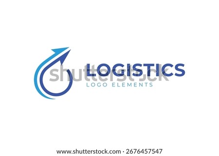 Vector Graphic of Logistics or Financial Growth Logo Design with Abstract Arrow Circle Concept for Delivery, Transport, and Business Brand Logos