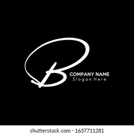 Vector Graphic of Logo with Calligraphy Style for Your Brand or Company Letter B